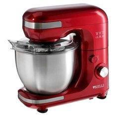 Миксер KELLI KL-5120, планетарный, 1200 Вт, чаша 5 л, 7 скоростей, 3 насадки, красный 5491659