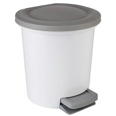 Ведро - контейнер для мусора урна с педалью круглое 6 л SVIP