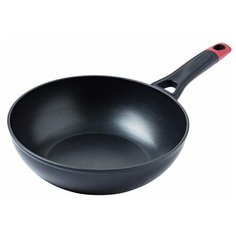 Сковорода-вок Pyrex Optima UT28BW5, 28 см, черный/красный