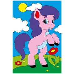 Алмазная мозаика веселый пони, с подрамником с полным заполнением, Рыжий кот 10x15см AC1039