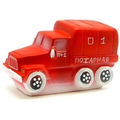 Машина пожарная 9 см, резиновая игрушка ПВХ Кудесники СИ-608
