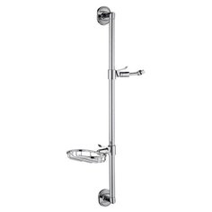 POTATO Душевая штанга с мыльницей и держателем для душевой лейки, хромированная, P9022