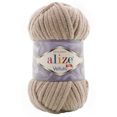 Пряжа для вязания Ализе Velluto (100% микрополиэстер) 5х100г/68м цв.530 бежевый Alize