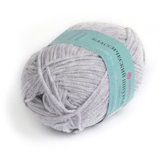 Пряжа для вязания ПЕХ Классический шнурок (60% хлопок, 40% акрил) 5х50г/135м цв.386 св.серый меланж Пехорка ПЕХ.КЛ.Ш.386