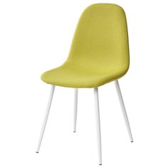 Стул CASSIOPEIA (4 штуки) / Салатовый, ткань, белый металлический каркас / М-Сити для кухни, для гостиной / G064-14 / M-City