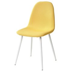 Стул CASSIOPEIA (4 штуки) / Желтый, ткань, белый металлический каркас / М-Сити для кухни, для гостиной / G064-25 / M-City