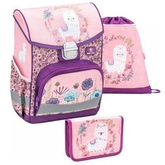 Ранец Belmil Click - Llama, розовый, с наполнением