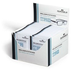 Чистящие салфетки для оптики, зеркал, линз DURABLE, 50шт./в индивидуальной уп.
