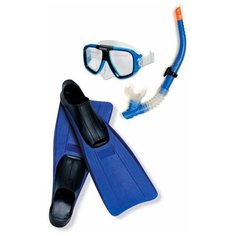 Набор для плавания с ластами Intex Reef Rider Sports размер 38-40 синий