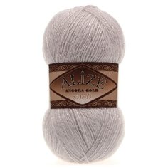Пряжа Alize Angora Gold Simli, цвет 168 серый, 5 мотков
