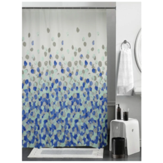 Штора для ванной комнаты Flakes Silver Blue Studiotex