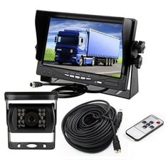 Парковочный авто-монитор TFT-LCD с камерой 12V/24V для грузовиков, автобусов, спецтехники, сельхозтехники Carsmile