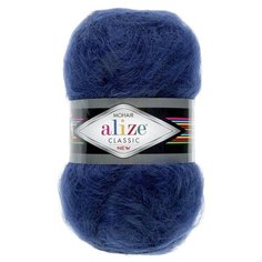 Пряжа ALIZE "Mohair classic New", 200 м*100 г, 395 темно-синяя