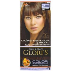 Gloris Gloss & Grace стойкая крем-краска для волос Color Impression, 4.56 натуральный кофе