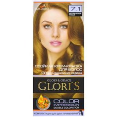 Gloris Gloss & Grace стойкая крем-краска для волос Color Impression, 7.1 натуральный русый