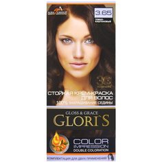 Gloris Gloss & Grace стойкая крем-краска для волос Color Impression, 3.65 темно-каштановый
