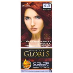 Gloris Gloss & Grace стойкая крем-краска для волос Color Impression, 4.3 дикая вишня