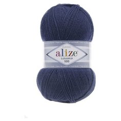 Пряжа Alize Lanagold 800 215 черника (Ланаголд 800) 49% шерсть, 51% акрил 100г 800м 5шт