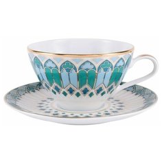 Чашка с блюдцем чайная. Императорский фарфоровый завод. Форма Грация. Рисунок Готика. 230 мл.