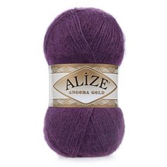 Пряжа Alize Angora Gold (Ангора Голд) 111 сливовый 20% шерсть, 80% акрил 100г 550м 5шт