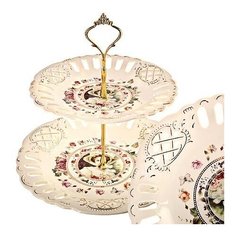 Конфетница 2-ярусная фарфор Loraine 28738 KSMB-28738