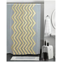 Штора для ванной STUDIOTEX Zigzag Beige 180x180 см CPG18180200