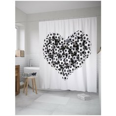 Штора для ванной JoyArty Футбольная любовь 180х200 (sc-12402)