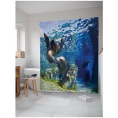 Штора для ванной JoyArty Морские котики веселятся 180х200 (sc-17280)