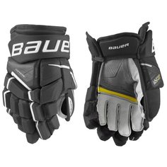 Хоккейные перчатки BAUER Supreme Ultrasonic JR подростковые(10 / черно-белый/10) Бауэр