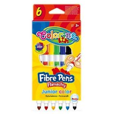 Двухсторонние фломастеры Colorino с толстым и тонким кончиком 6 цветов CL13437PTR