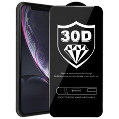Защитное стекло для Apple iPhone 11;iPhone XR / айфон 11;айфон 10R;айфон хр / Закаленное стекло, 30D, полный клей, черная рамка Glass King