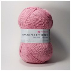 Пряжа Пехорка Кроссбред Бразилии 582 светлая фуксия 50% мериносовая шерсть, 50% акрил 490м 100г 5шт