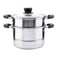 Мантоварка 3 предмета 20см силиконовая ручка + Пароварка 28302 KSMB-28302 Mayer Boch