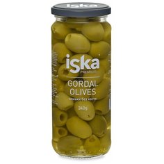 Оливки Гордаль зеленые без косточки ISKA 358мл