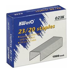 Скобы для степлера KW-trio № 23/20, 1000 штук, в картонной коробке, до 170 листов, -023K