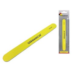 Пилка-наждак GM-1603 (240/240) прямая, желтая, для ногтей Germanicur