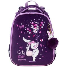 BRAUBERG Ранец Little Bunny (229898), темно-фиолетовый/сиреневый