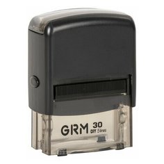 Штамп самонаборный 5-строчный, оттиск 47х18 мм, синий без рамки, GRM 30, касса В комплекте, 116000030
