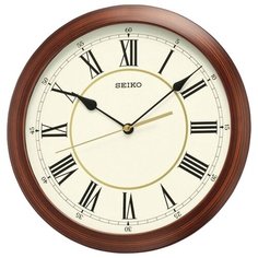 Часы настенные кварцевые SEIKO QXA598A коричневый/бежевый