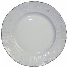 Тарелка мелкая 25 см, Bernadotte; декор "Деколь, отводка платина" Thun1794