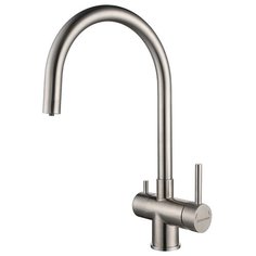 Смеситель Paulmark Heller He213218-SS для кухонной мойки, нержавеющая сталь