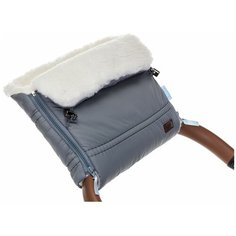 Nuovita Муфта меховая для коляски Alpino Bianco grigio/серый