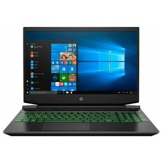 Ноутбук HP Pavilion Gaming 15-ec1004ur (AMD Ryzen 5 4600H 3000MHz/15.6"/1920x1080/8GB/256GB SSD/DVD нет/NVIDIA GeForce GTX 1650 4GB/Wi-Fi/Bluetooth/Windows 10 Home) 133X4EA, темно-серый/зеленый хромированный логотип