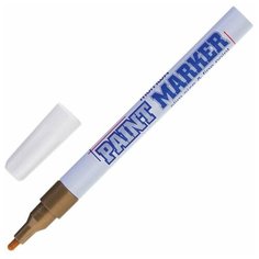 Маркер-краска лаковый (paint marker) MUNHWA "Slim", 2 мм, золотой, нитро-основа, алюминиевый корпус, SPM-07
