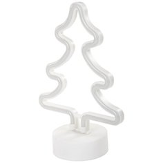 Светильник декоративный неоновый золотая сказка "Ель", 18.5х26.5х10 см, на батарейках, 591286