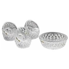 Набор салатников 7 предметов (1 большой 21 см + 6 маленьких 11 см) Crystal Bohemia "Diamond" / 104293