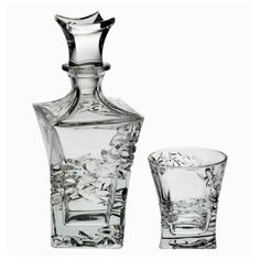 Набор для виски 7 предметов (графин 700 мл + 6 стаканов по 240 мл) Crystal Bohemia "Samurai" / 104417