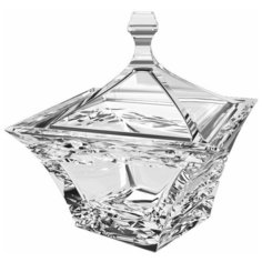 Ваза для конфет 18,5 см с крышкой Crystal Bohemia "Samurai" / 122662