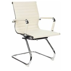 Стул Бюрократ CH-883-LOW-V, металл/искусственная кожа, цвет: слоновая кость