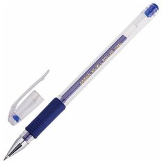 Ручка гелевая CROWN "Hi-Jell Grip", синяя, узел 0,5 мм, линия письма 0,35 мм, HJR-500R